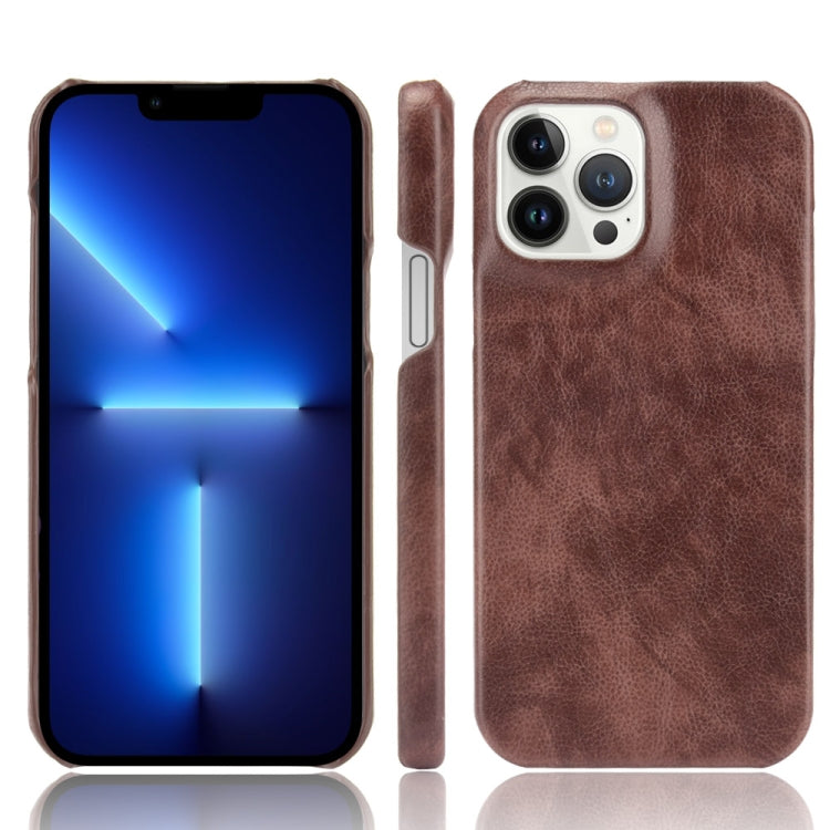 Custodia PC in pelle Litchi per iPhone 13 Pro