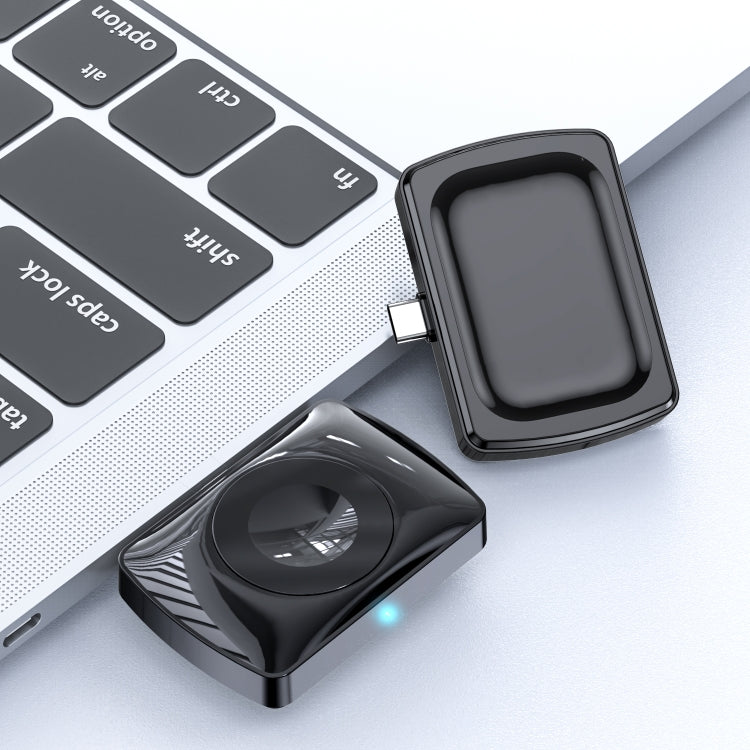 JJT-997 Interfaccia di tipo C Auricolare e orologio Caricabatterie wireless a doppia faccia per AirPods e iWatch