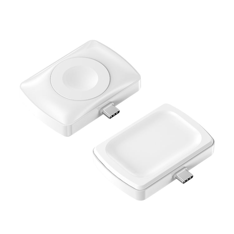JJT-997 Interfaccia di tipo C Auricolare e orologio Caricabatterie wireless a doppia faccia per AirPods e iWatch