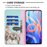 Custodia per telefono in pelle PU magnetica invisibile con motivo a disegno colorato, For Xiaomi Redmi Note 11 5G, For Xiaomi Redmi Note 11 Pro 5G / 11 Pro+ 5G