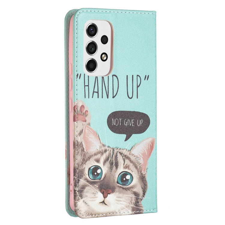 Custodia per telefono in pelle PU magnetica invisibile con motivo a disegno colorato, For Samsung Galaxy A53 5G