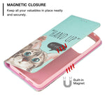 Custodia per telefono in pelle PU magnetica invisibile con motivo a disegno colorato, For Samsung Galaxy A53 5G