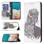 Custodia per telefono in pelle PU magnetica invisibile con motivo a disegno colorato, For Samsung Galaxy A53 5G
