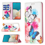 Custodia per telefono in pelle PU magnetica invisibile con motivo a disegno colorato, For Samsung Galaxy A53 5G