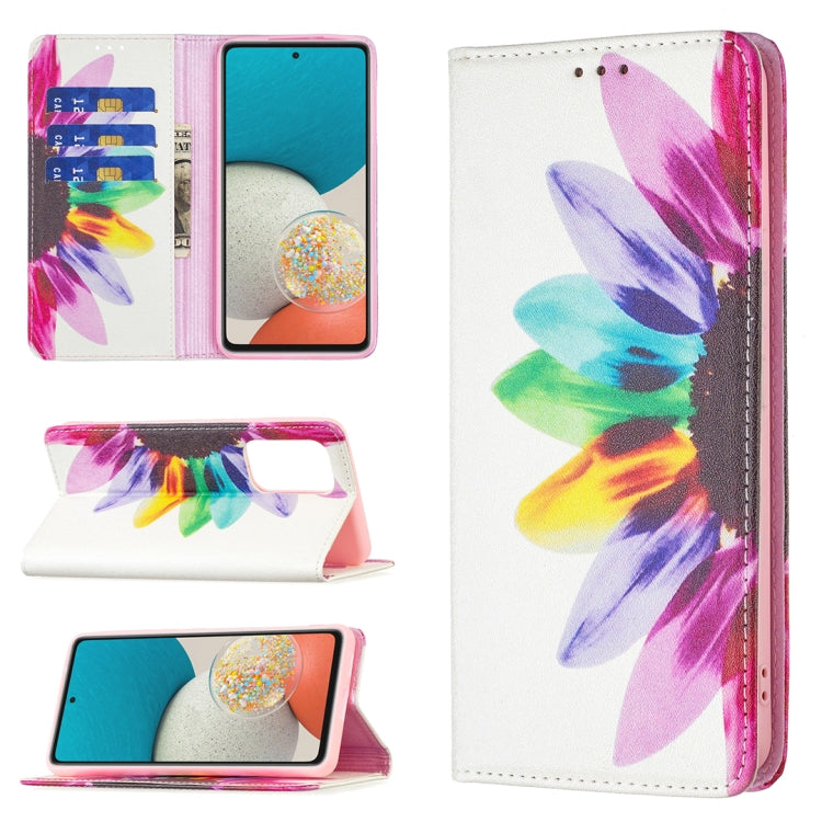 Custodia per telefono in pelle PU magnetica invisibile con motivo a disegno colorato, For Samsung Galaxy A53 5G