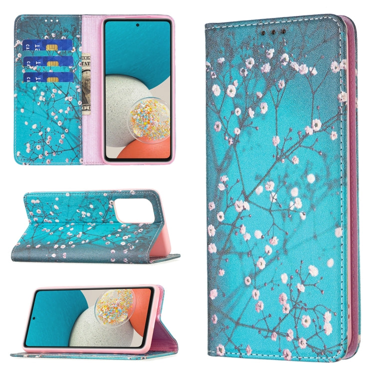 Custodia per telefono in pelle PU magnetica invisibile con motivo a disegno colorato, For Samsung Galaxy A53 5G