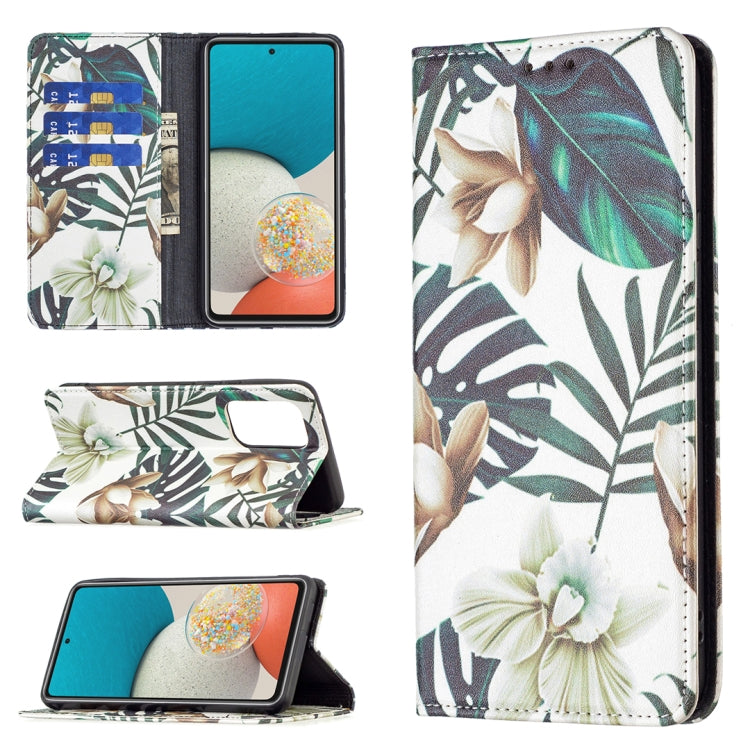 Custodia per telefono in pelle PU magnetica invisibile con motivo a disegno colorato, For Samsung Galaxy A53 5G