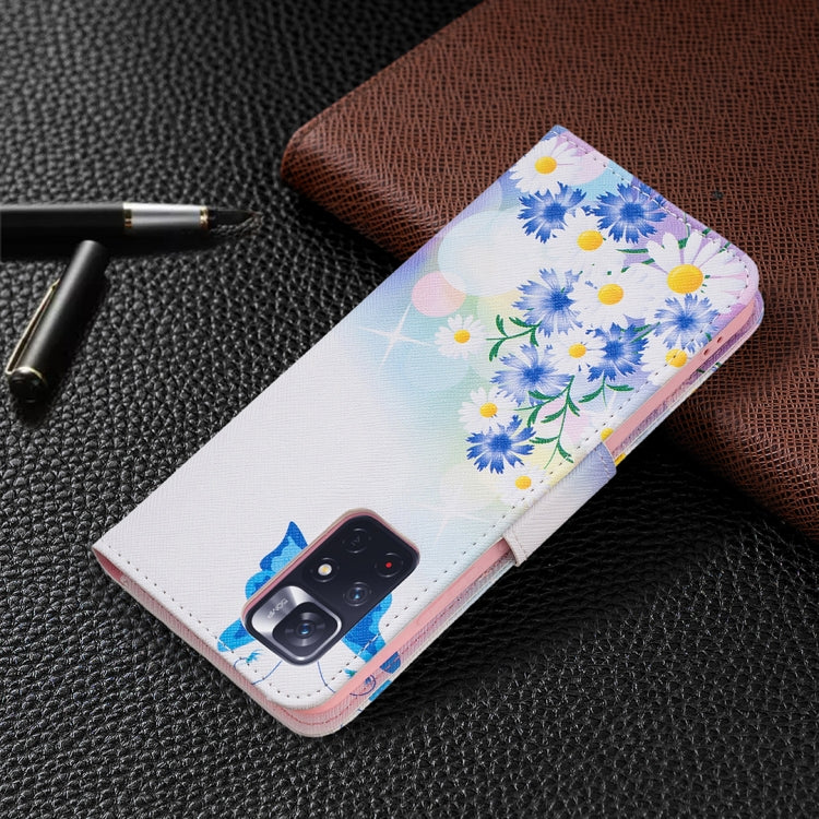 Custodia per telefono in pelle con motivo a disegno colorato, For Xiaomi Redmi Note 11T 5G / M4 Pro 5G, For Xiaomi Redmi Note 11 Pro / 11 Pro+, For Samsung Galaxy A53 5G