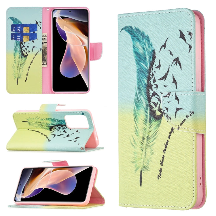 Custodia per telefono in pelle con motivo a disegno colorato, For Xiaomi Redmi Note 11T 5G / M4 Pro 5G, For Xiaomi Redmi Note 11 Pro / 11 Pro+, For Samsung Galaxy A53 5G