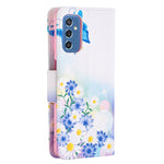 Custodia per telefono in pelle con motivo a disegno colorato, For Samsung Galaxy M52 5G