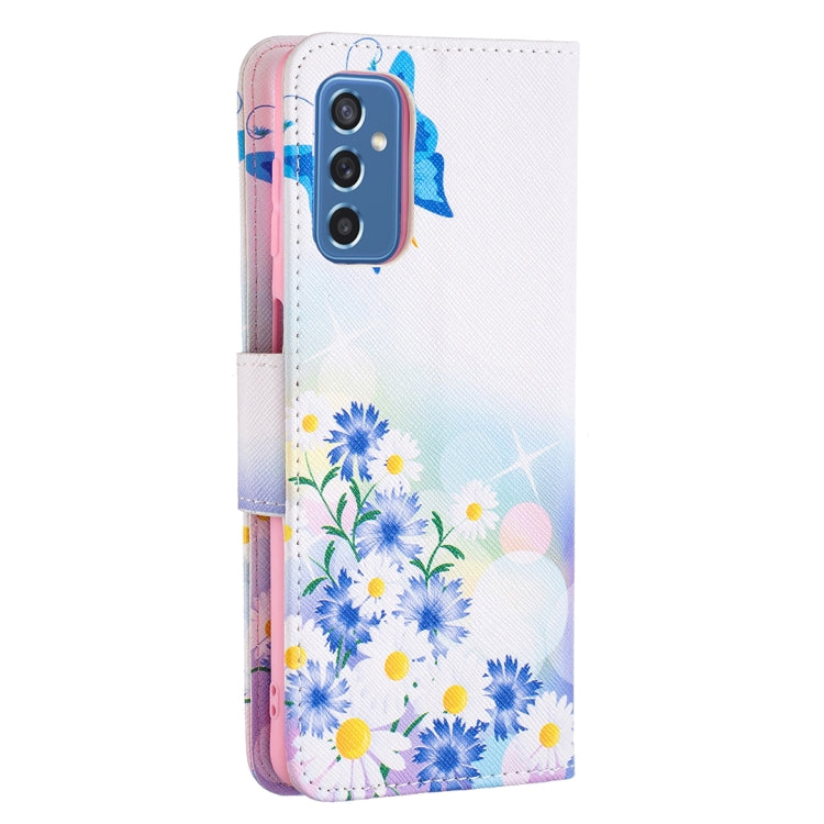 Custodia per telefono in pelle con motivo a disegno colorato, For Samsung Galaxy M52 5G