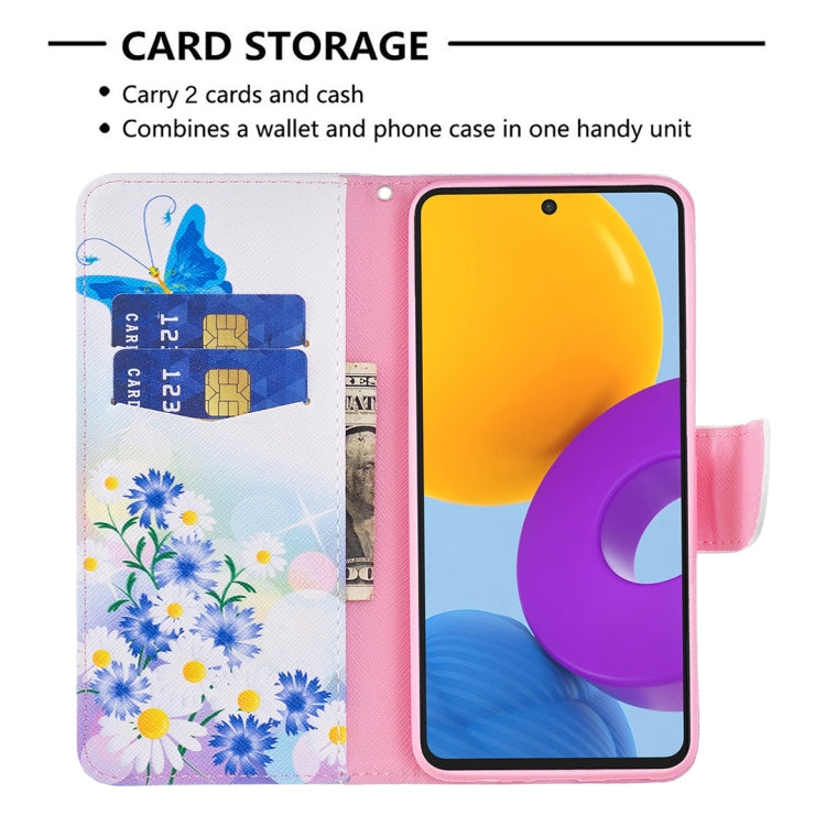 Custodia per telefono in pelle con motivo a disegno colorato, For Samsung Galaxy M52 5G