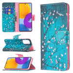 Custodia per telefono in pelle con motivo a disegno colorato, For Samsung Galaxy M52 5G