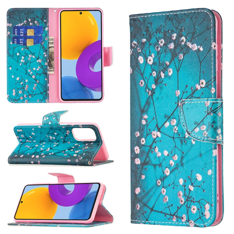 Custodia per telefono in pelle con motivo a disegno colorato, For Samsung Galaxy M52 5G