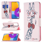 Custodia per telefono in pelle con motivo a disegno colorato, For Samsung Galaxy M52 5G