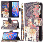Custodia per telefono in pelle con cerniera con motivo a disegno colorato, For Xiaomi Redmi Note 11 5G, For Xiaomi Redmi Note 11 Pro / 11 Pro+, For Xiaomi Redmi Note 11  5G