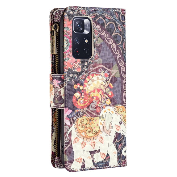 Custodia per telefono in pelle con cerniera con motivo a disegno colorato, For Xiaomi Redmi Note 11 5G, For Xiaomi Redmi Note 11 Pro / 11 Pro+, For Xiaomi Redmi Note 11  5G