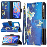 Custodia per telefono in pelle con cerniera con motivo a disegno colorato, For Xiaomi Redmi Note 11 5G, For Xiaomi Redmi Note 11 Pro / 11 Pro+, For Xiaomi Redmi Note 11  5G