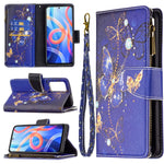 Custodia per telefono in pelle con cerniera con motivo a disegno colorato, For Xiaomi Redmi Note 11 5G, For Xiaomi Redmi Note 11 Pro / 11 Pro+, For Xiaomi Redmi Note 11  5G