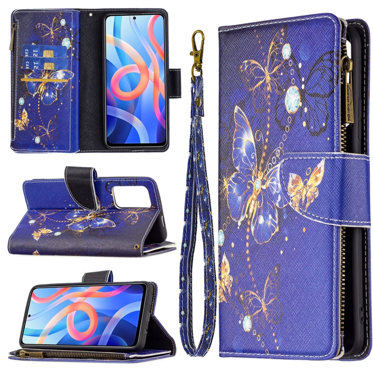 Custodia per telefono in pelle con cerniera con motivo a disegno colorato, For Xiaomi Redmi Note 11 5G, For Xiaomi Redmi Note 11 Pro / 11 Pro+, For Xiaomi Redmi Note 11  5G