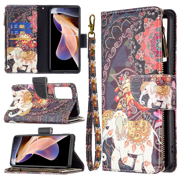 Custodia per telefono in pelle con cerniera con motivo a disegno colorato, For Xiaomi Redmi Note 11 5G, For Xiaomi Redmi Note 11 Pro / 11 Pro+, For Xiaomi Redmi Note 11  5G