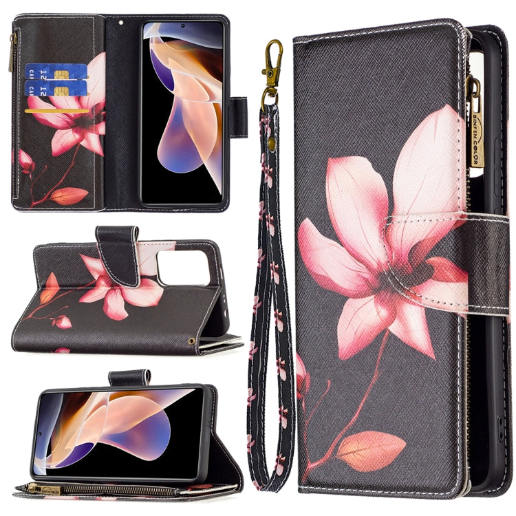 Custodia per telefono in pelle con cerniera con motivo a disegno colorato, For Xiaomi Redmi Note 11 5G, For Xiaomi Redmi Note 11 Pro / 11 Pro+, For Xiaomi Redmi Note 11  5G