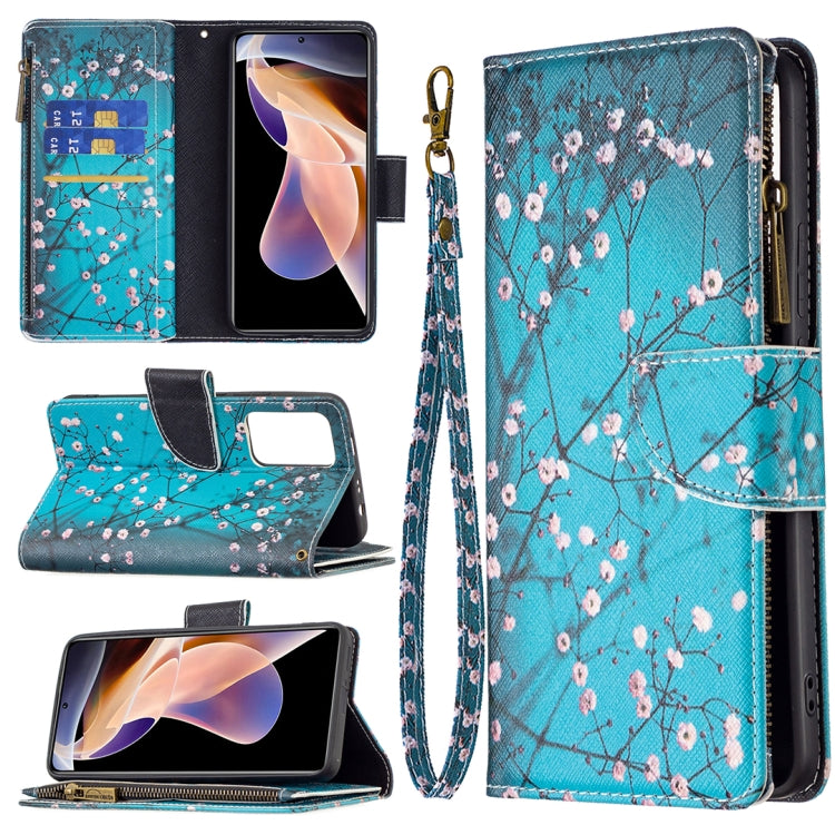 Custodia per telefono in pelle con cerniera con motivo a disegno colorato, For Xiaomi Redmi Note 11 5G, For Xiaomi Redmi Note 11 Pro / 11 Pro+, For Xiaomi Redmi Note 11  5G