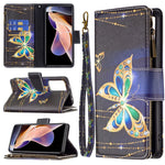 Custodia per telefono in pelle con cerniera con motivo a disegno colorato, For Xiaomi Redmi Note 11 5G, For Xiaomi Redmi Note 11 Pro / 11 Pro+, For Xiaomi Redmi Note 11  5G