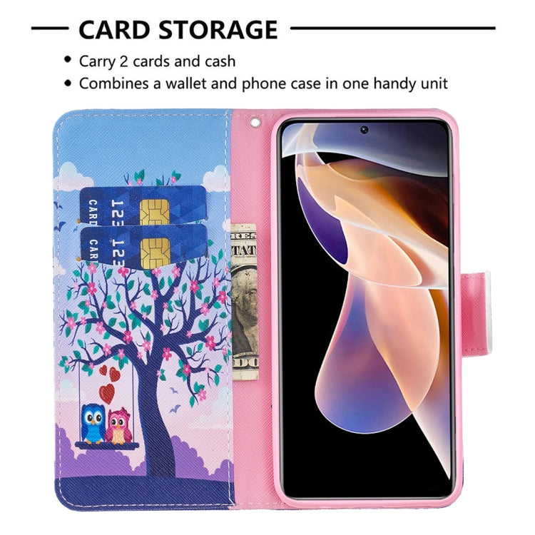 Custodia per telefono in pelle con disegno colorato, For Xiaomi Redmi Note 11 Pro / 11 Pro+, For Xiaomi Redmi Note 11 5G