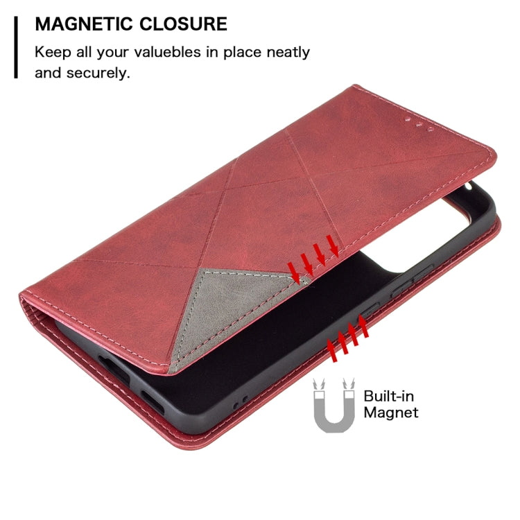 Custodia per telefono in pelle magnetica invisibile prismatica, For Samsung Galaxy A53 5G