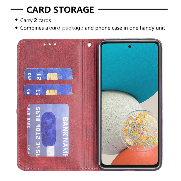 Custodia per telefono in pelle magnetica invisibile prismatica, For Samsung Galaxy A53 5G