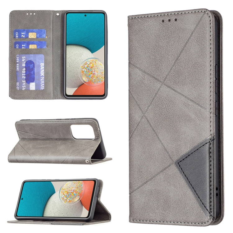 Custodia per telefono in pelle magnetica invisibile prismatica, For Samsung Galaxy A53 5G