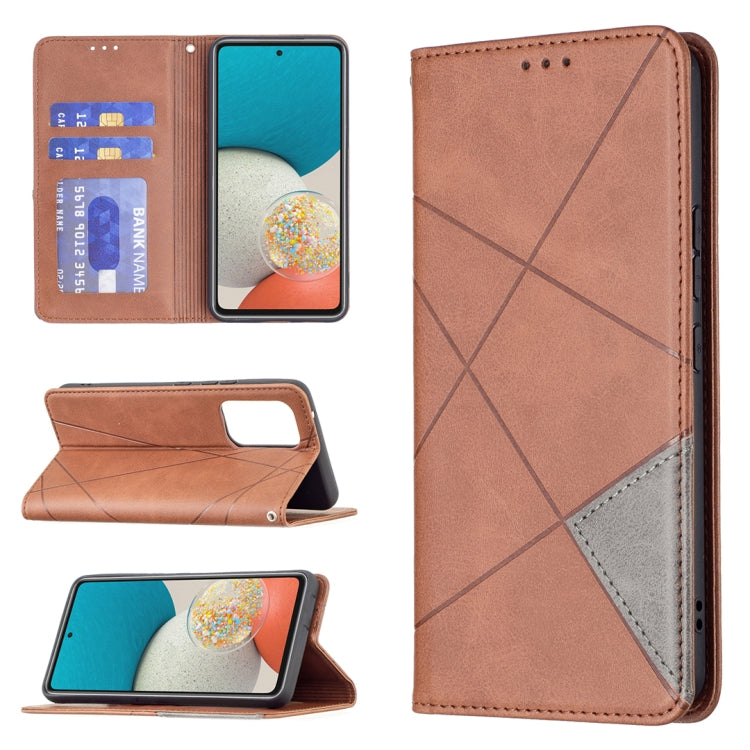 Custodia per telefono in pelle magnetica invisibile prismatica, For Samsung Galaxy A53 5G