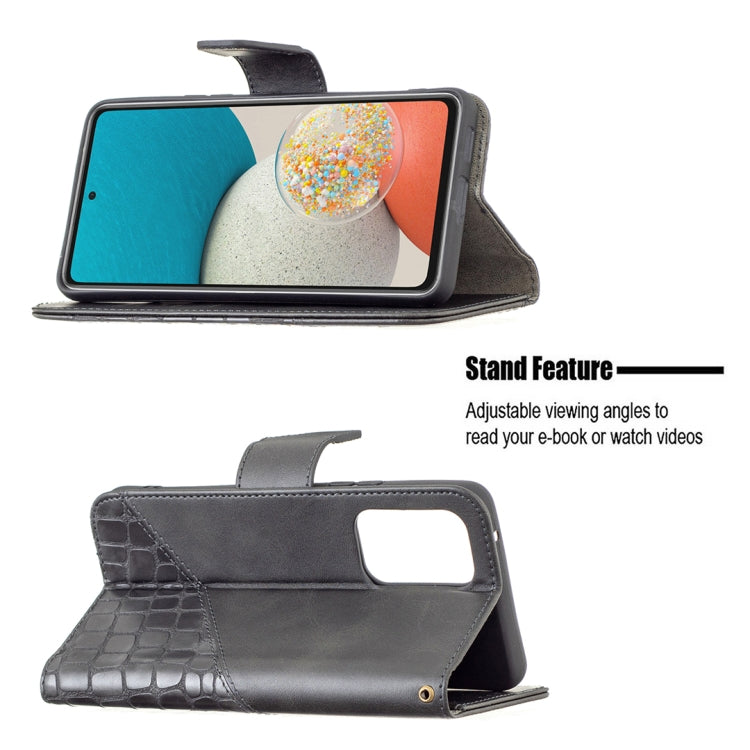 Custodia per telefono in pelle PU con texture coccodrillo abbinata, For Samsung Galaxy A53 5G