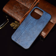 Custodia morbida per PC in pelle di mucca cucita, For iPhone 13 mini, For iPhone 13, For iPhone 13 Pro, For iPhone 13 Pro Max
