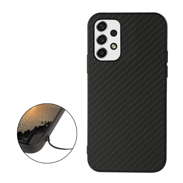 Custodia per telefono in pelle in fibra di carbonio, For Samsung Galaxy A03 Core, For Samsung Galaxy A53 5G