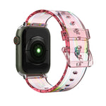 Cinturino in silicone trasparente colorato per Apple Watch Series, 7 45mm / 6 & SE & 5 & 4 44mm / 3 & 2 & 1 42mm, 7 41mm / 6 & SE & 5 & 4 40mm / 3 & 2 & 1 38mm