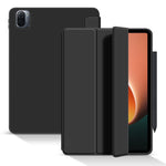 Custodia per tablet in pelle a nido d'ape opaca Skin Feel con staffa ripiegabile in tre parti, For Xiaomi Pad 5 / Pad 5 Pro