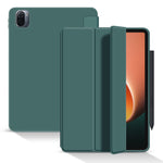 Custodia per tablet in pelle a nido d'ape opaca Skin Feel con staffa ripiegabile in tre parti, For Xiaomi Pad 5 / Pad 5 Pro