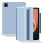 Custodia per tablet in pelle a nido d'ape opaca Skin Feel con staffa ripiegabile in tre parti, For Xiaomi Pad 5 / Pad 5 Pro