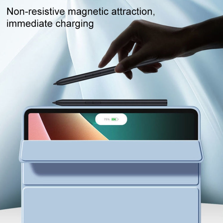 Custodia per tablet in pelle a nido d'ape opaca Skin Feel con staffa ripiegabile in tre parti, For Xiaomi Pad 5 / Pad 5 Pro