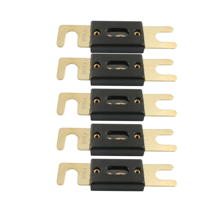 Fusibile ANL per auto a forcella grande placcato in oro da 5 pezzi 100A, 100A