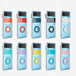 Custodia per telefono in TPU con design per fotocamera scorrevole con supporto ad anello, For Samsung Galaxy Z Flip3 5G
