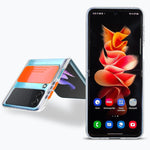 Custodia per telefono in TPU con design per fotocamera scorrevole con supporto ad anello, For Samsung Galaxy Z Flip3 5G