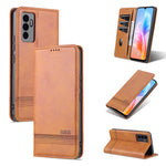 AZNS Custodia per telefono in pelle a vibrazione orizzontale con struttura in vitello magnetico, For vivo S10e / V23e, For vivo T1, For Honor X30i