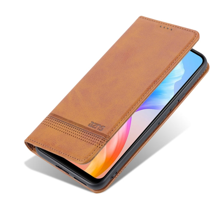 AZNS Custodia per telefono in pelle a vibrazione orizzontale con struttura in vitello magnetico, For vivo S10e / V23e, For vivo T1, For Honor X30i
