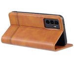 AZNS Custodia per telefono in pelle a vibrazione orizzontale con struttura in vitello magnetico, For vivo S10e / V23e, For vivo T1, For Honor X30i