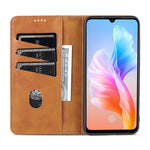 AZNS Custodia per telefono in pelle a vibrazione orizzontale con struttura in vitello magnetico, For vivo S10e / V23e, For vivo T1, For Honor X30i