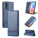 AZNS Custodia per telefono in pelle a vibrazione orizzontale con struttura in vitello magnetico, For vivo S10e / V23e, For vivo T1, For Honor X30i