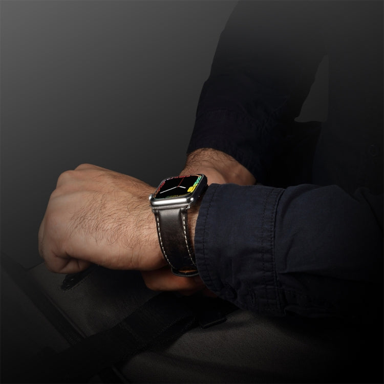 Cinturino per cinturino in pelle bovina retrò in cera d'olio, For Apple Watch Series, For Apple Watch Series 5